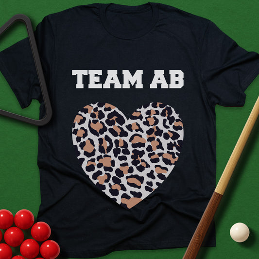 Alfie Burden - Team AB With Leopard Print Heart T-Shirt