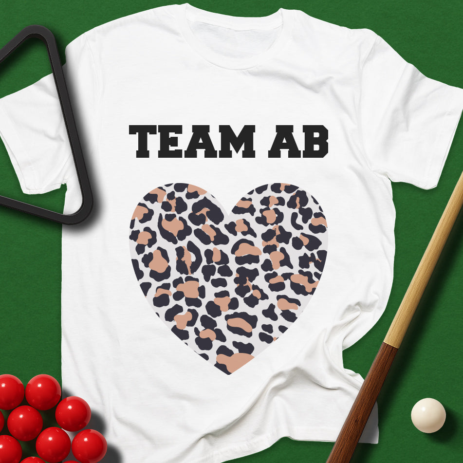 Alfie Burden - Team AB With Leopard Print Heart T-Shirt