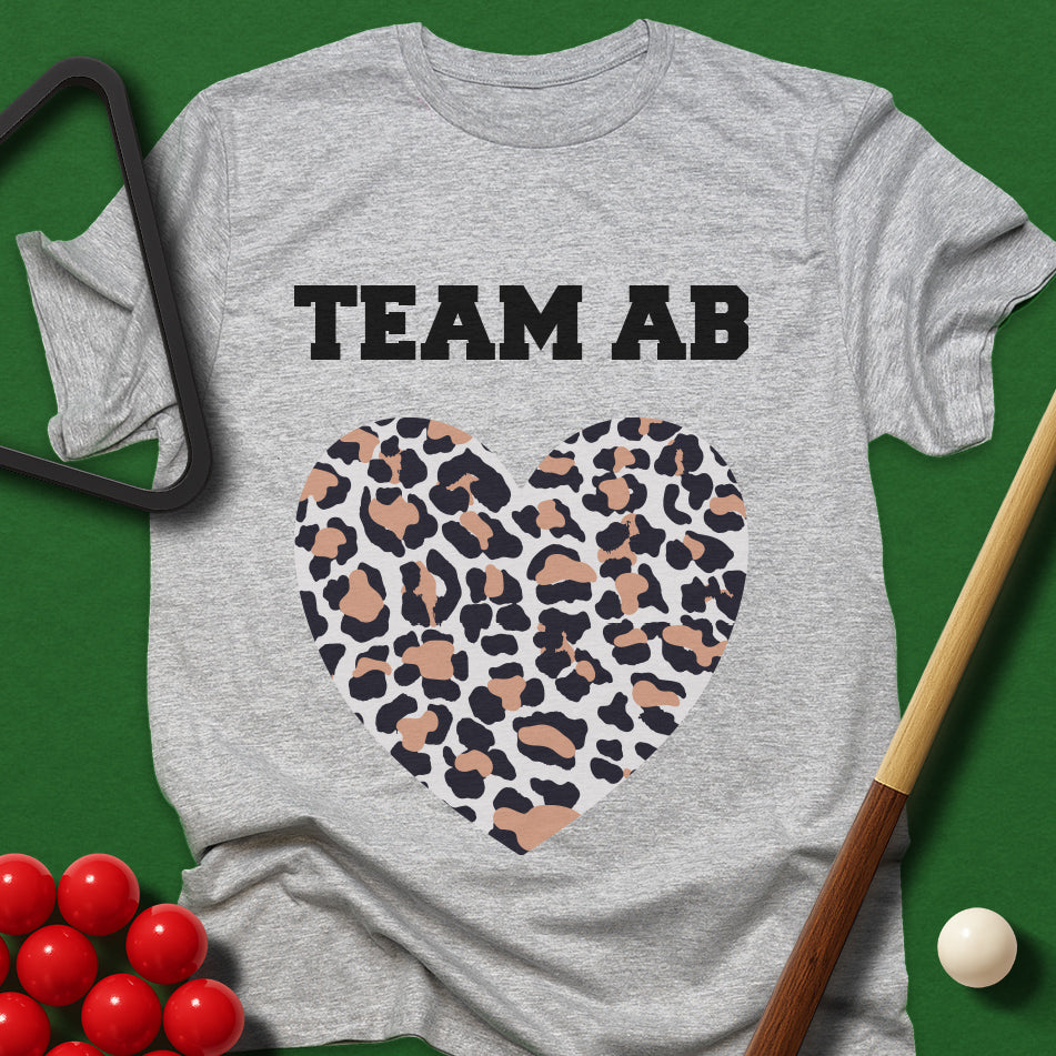 Alfie Burden - Team AB With Leopard Print Heart T-Shirt