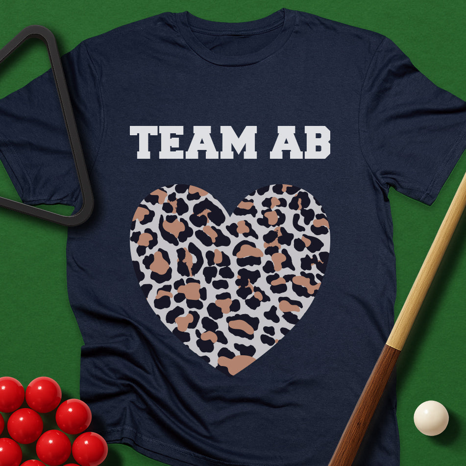 Alfie Burden - Team AB With Leopard Print Heart T-Shirt
