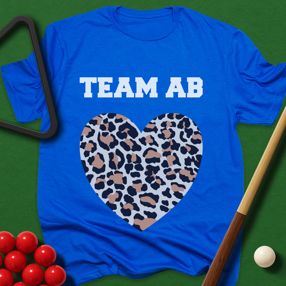 Alfie Burden - Team AB With Leopard Print Heart T-Shirt