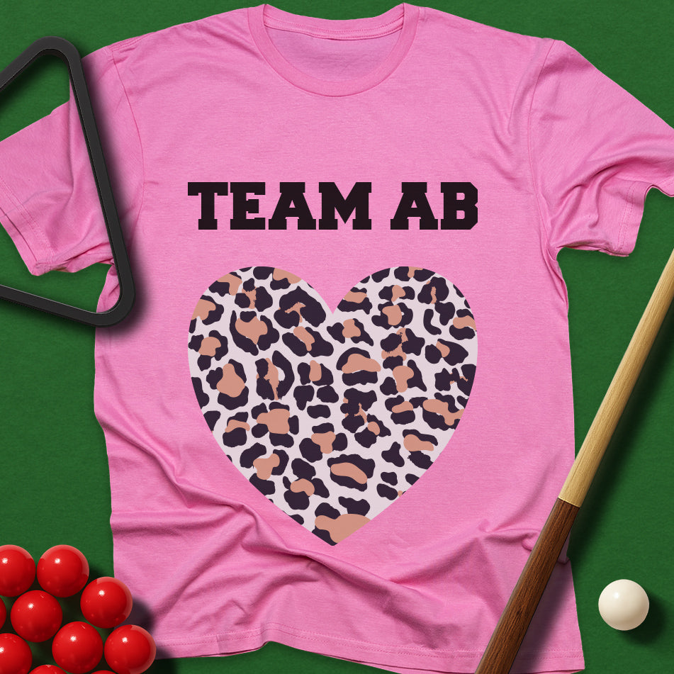 Alfie Burden - Team AB With Leopard Print Heart T-Shirt