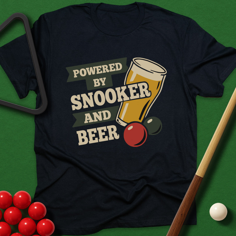 Powered By Snooker And Beer T-Shirt