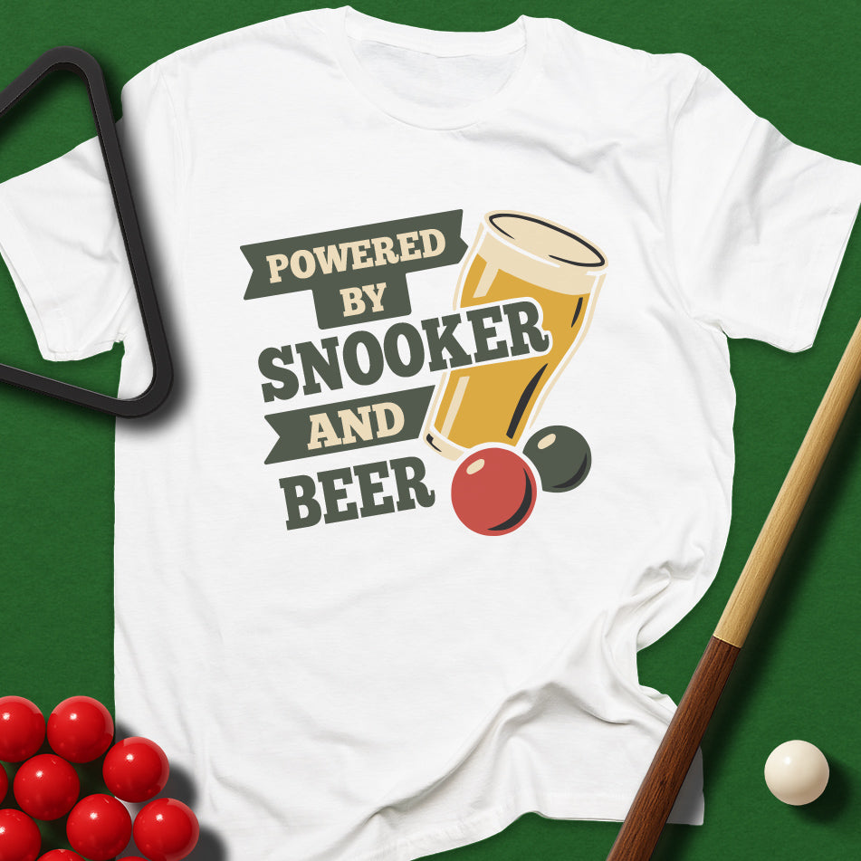 Powered By Snooker And Beer T-Shirt