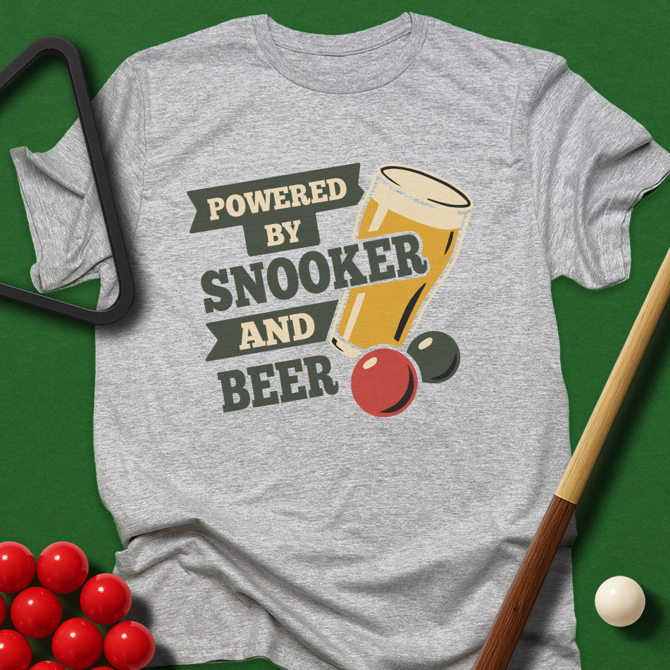 Powered By Snooker And Beer T-Shirt
