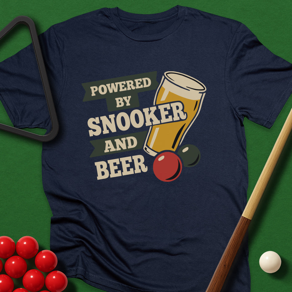 Powered By Snooker And Beer T-Shirt