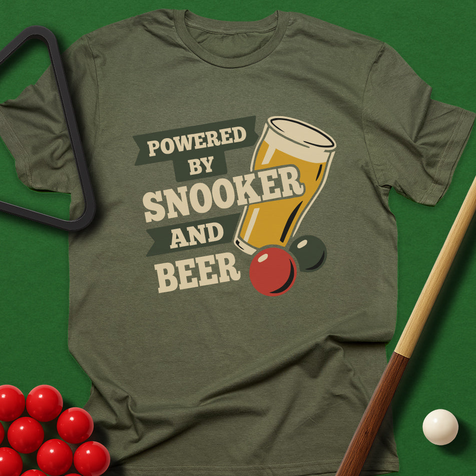 Powered By Snooker And Beer T-Shirt
