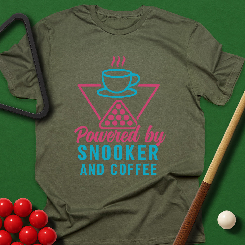 Powered By Snooker And Coffee T-Shirt