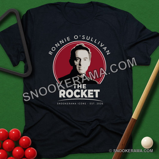Snookerama Icons - Ronnie O'Sullivan The Rocket T-Shirt - black